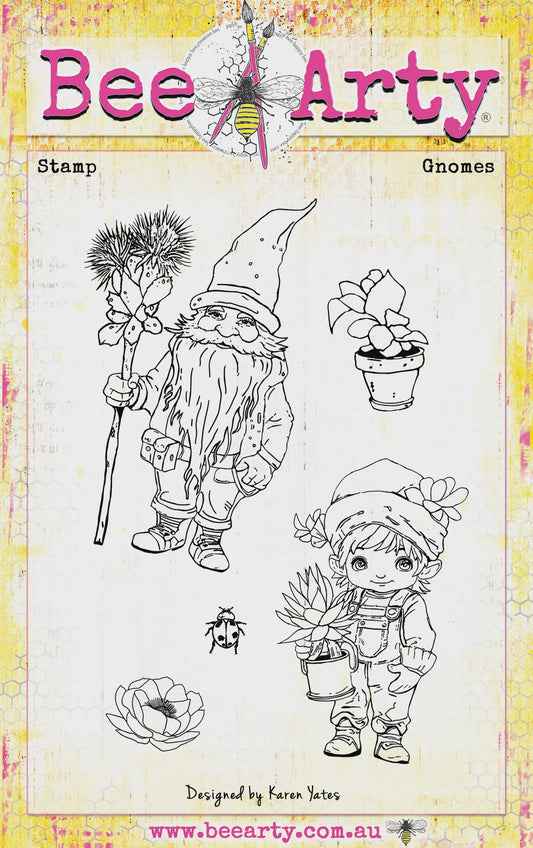 Bee Arty - Stamp - Gnomes