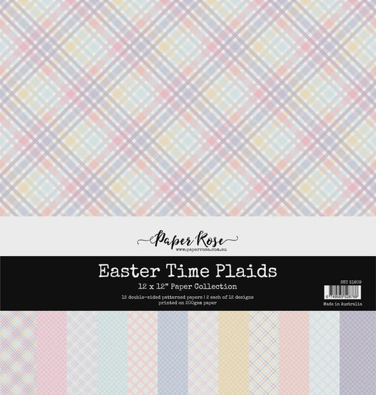 Paper Rose - Easter Time Plaids - 12 x 12 Paper Collection