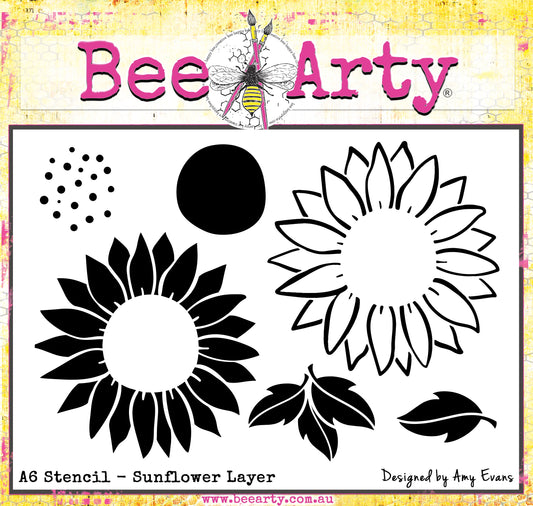 Bee Arty - Stencil - Sunflower Layer A6