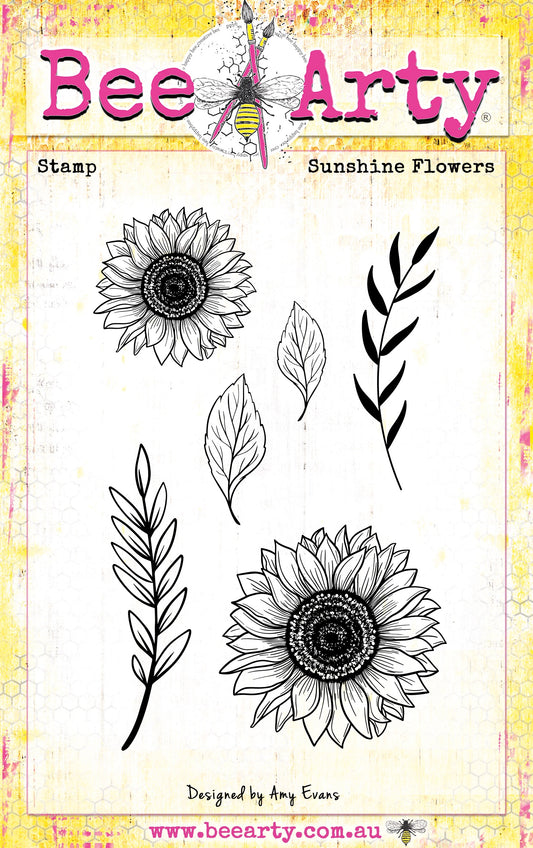 Bee Arty - Stamp - Sunshine Flowers