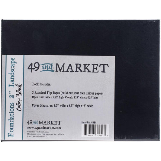 49 & Market - Album - Foundations Landscape - Black 6.5 x 8.5"