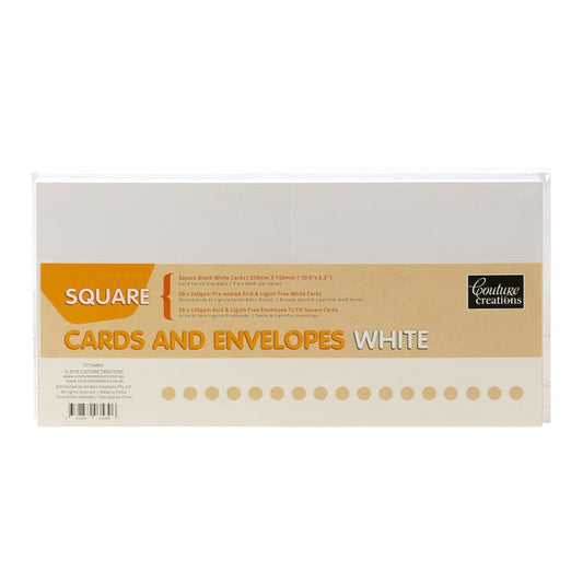 Couture Creations - Cards & Envelopes - Square White