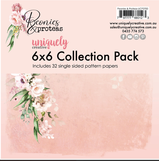 Uniquely Creative - Peonies & Proteas - 6 x 6 Collection Pack