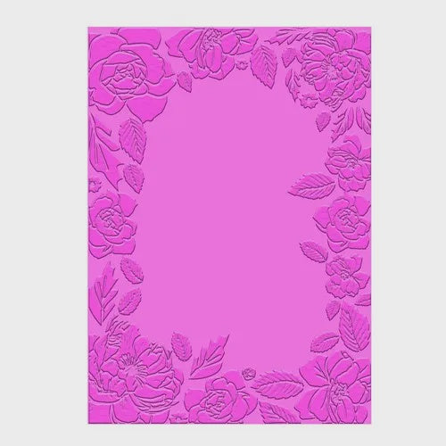 Couture Creations - 3D Embossing Folder - Vintage Tea Assorted Flowers