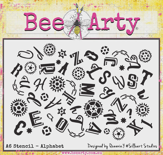 Bee Arty - Stencil - A6 Alphabet Jumble