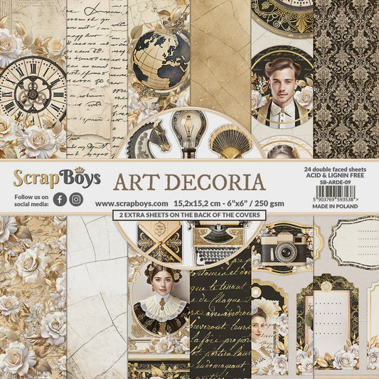 Scrap Boys - Art Decoria - 6 x 6 Paper Pad