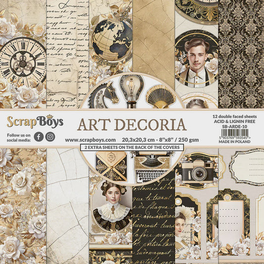 Scrap Boys - Art Decoria - 8 x 8 Paper Pad