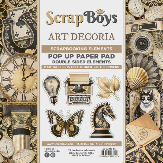 Scrap Boys - Art Decoria - 6 x 6 Pop Up Paper Pad
