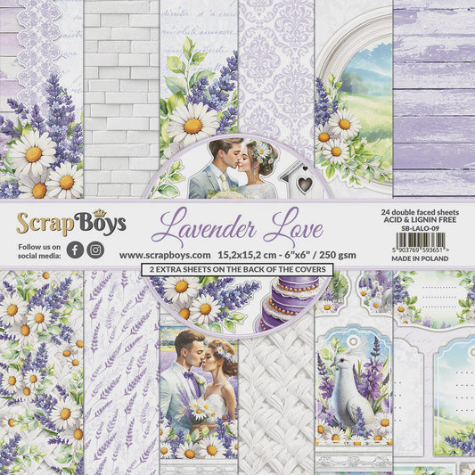 Scrap Boys - Lavender Love - 6 x 6 Paper Pad