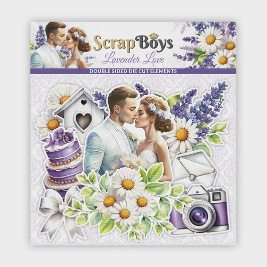 Scrap Boys - Lavender Love - Die Cuts