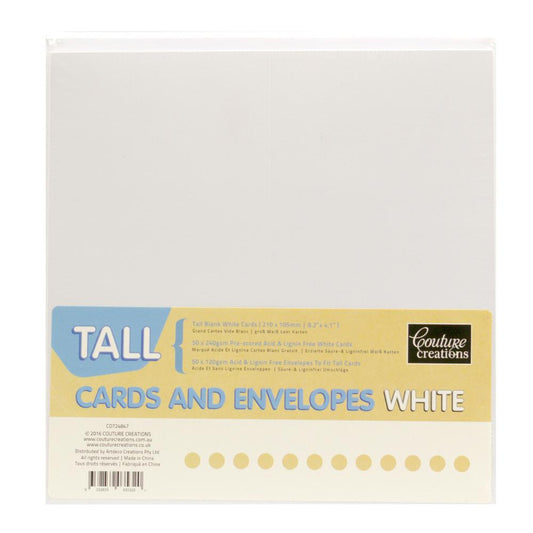 Couture Creations - Cards & Envelopes - Tall Cream