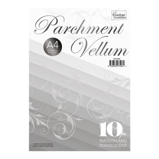 Couture Creations - Parchment Vellum - A4 (110gsm) 10 sheets