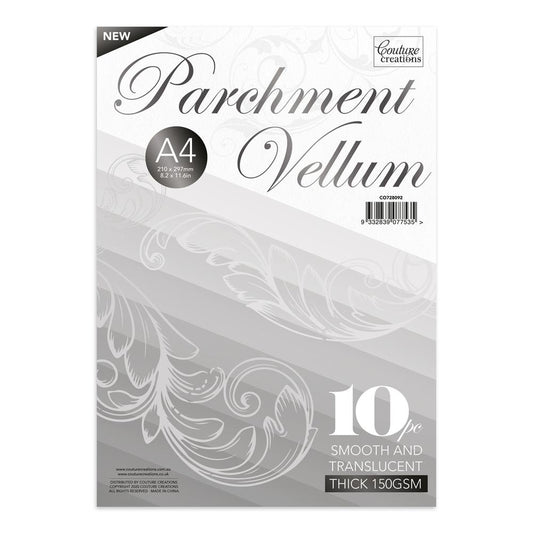 Couture Creations - Parchment Vellum - A4 (150gsm) 10 sheets